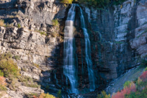 Driving up Provo Canyon from Salt Lake City finds this colorful view of the Falls.