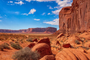 A view within the backcountry of Monument Calley, accessible only by Navajo guide.