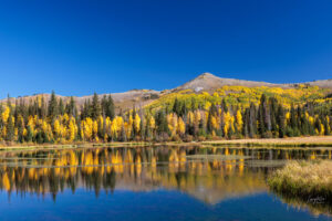 A beautiful and peaceful Fall morning high above Park City, Utah on Silver Lake.