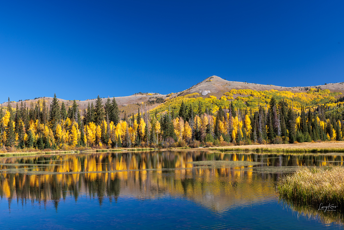 A beautiful and peaceful Fall morning high above Park City, Utah on Silver Lake.