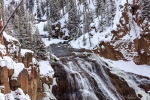 Another flow of water from a river in Yellowstone indicates the turbulence associated with winter in this magical place