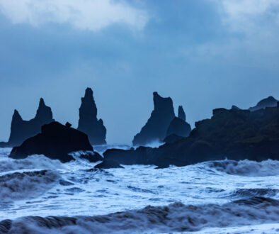 The Sea Stacks on the Black Sand Beach